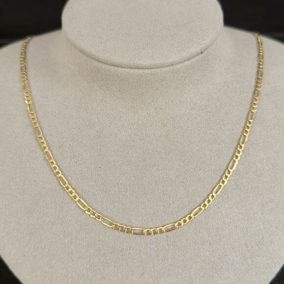 Beautiful 2.6mm 14k Solid Gold Figaro Chain 20in ~ NEW